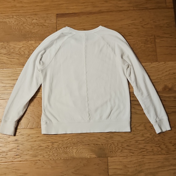 Athleta White Sundown Sweatshirt Size Medium Tall M|T - Picture 7 of 7